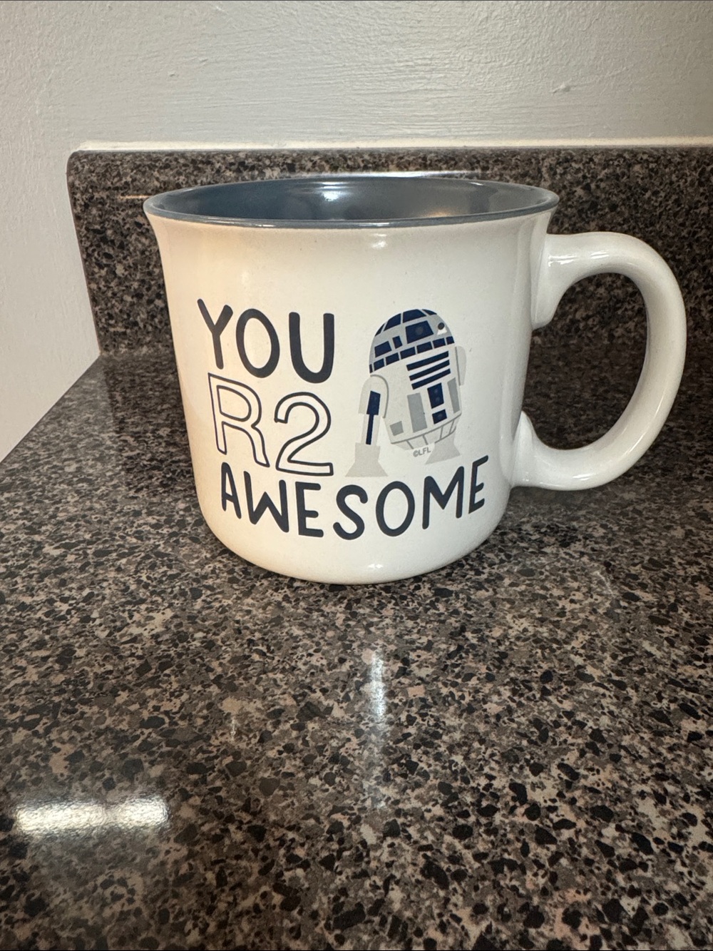 Star Wars White and Gray R2-D2 'You R2 Awesome' Ceramic Mug